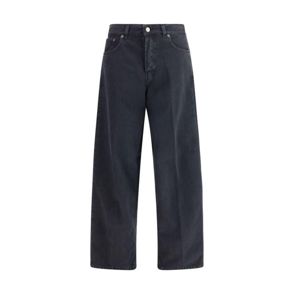 Haikure Black Cotton Straight-Leg Women's Jeans